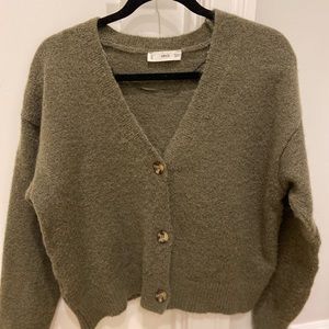 Olive green Mango cardigan